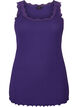 Topp med blondekant, Lilla, Packshot image number 0