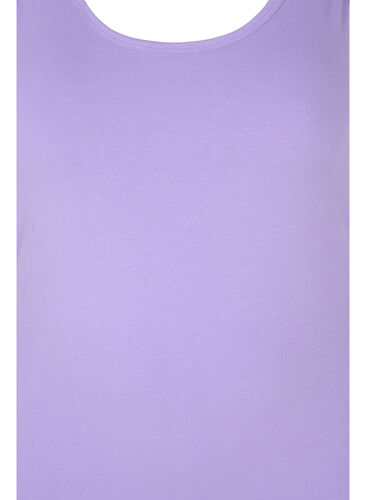 Ensfarget basistopp i bomull, Paisley Purple, Packshot image number 2
