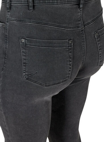 Cropped Amy jeans med glidelås, Grey Denim, Packshot image number 3