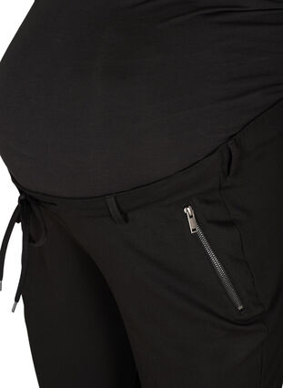 Maddison bukser til gravide med glidelås, Black, Packshot image number 2