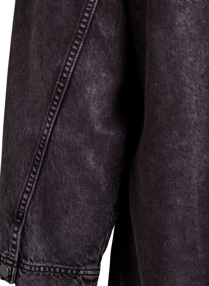 L&oslash;s denimskjorte med 3/4-ermer, Gr&aring;, Packshot image number 3