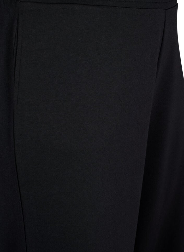 7/8 bukser i modal blanding med lommer, Svart, Packshot image number 2