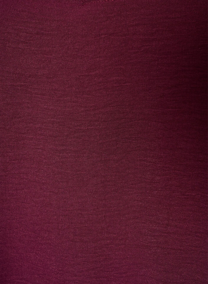 Bluse med blondeermer og ballongfasong, R&oslash;d, Packshot image number 2