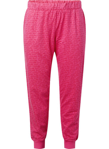 Joggebukser med mønster og lommer, Hot Pink AOP, Packshot image number 0