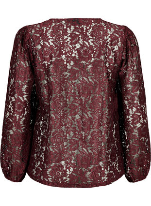 FLASH – Bluse med lange ermer og blonder, Port Royal, Packshot image number 1
