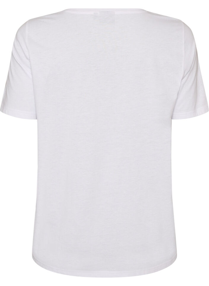 T-skjorte med trykk, Hvit, Packshot image number 1