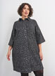 Denimkjole med paljetter og 3/4-ermer, Svart, Model image number 0