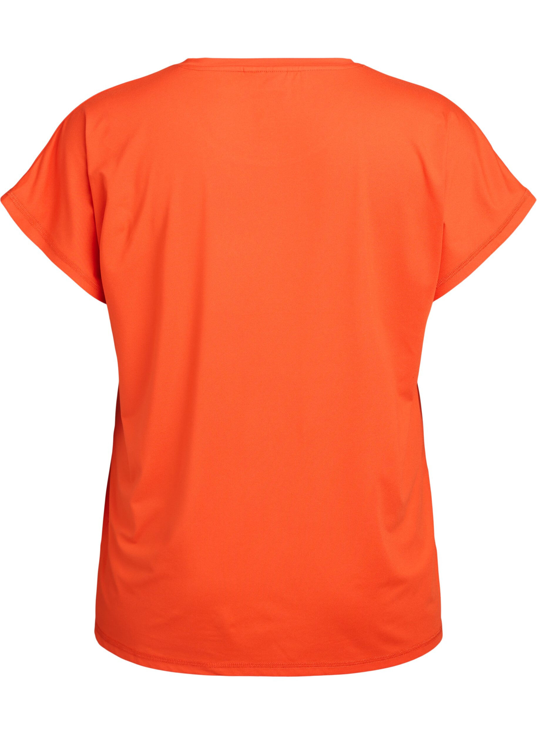 ZizziEnsfarget trenings-T-skjorte, Orange, Packshot image number 1
