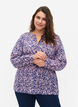 FLASH - Langermet bluse med mønster, Strong Blue Flower, Model image number 0