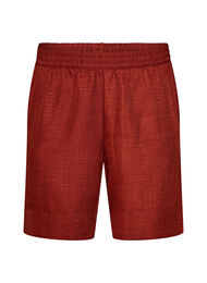 Shorts med lommer og h&oslash;y midje, R&oslash;d