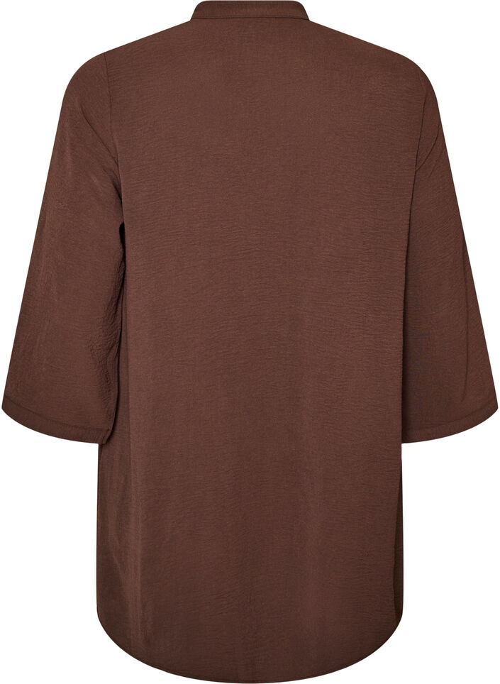 Tunika med 3/4 ermer, Brun, Packshot image number 1