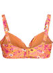 Bikinioverdel med b&oslash;yle og m&oslash;nster, Orange, Packshot image number 1