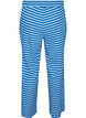 Stripete pyjamasbukser med h&oslash;y midje og vide ben, Bl&aring;, Packshot image number 1