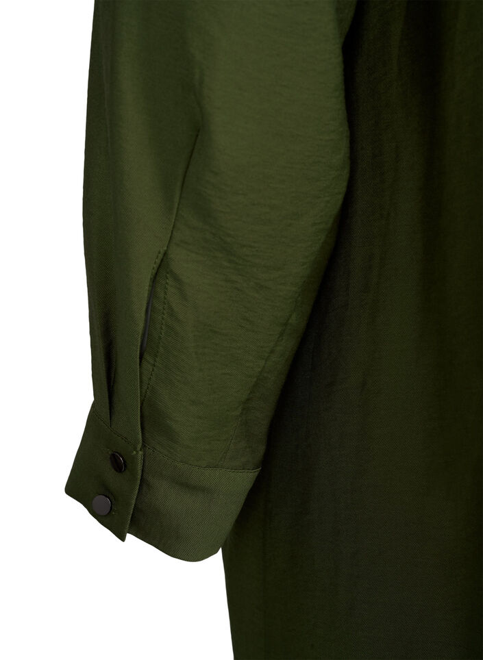 Skjortekjole med lommer, Winter Moss, Packshot image number 3