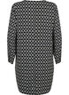 Kjole med V-hals og trykk, Black Graphic AOP, Packshot image number 1