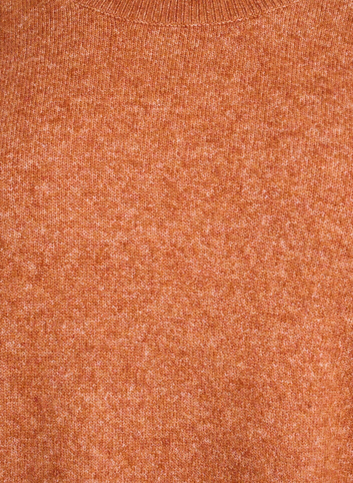 Løs strikkegenser med markante sømmer, Orange, Packshot image number 2