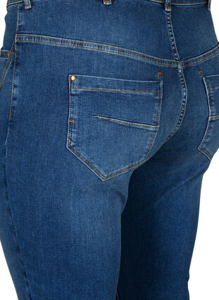Zizzi Super Slim Amy jeans med høyt liv, Blue denim, Packshot image number 3