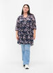 Tunika med blomstermønster og lurex, Blue Small Fl. AOP, Model image number 2