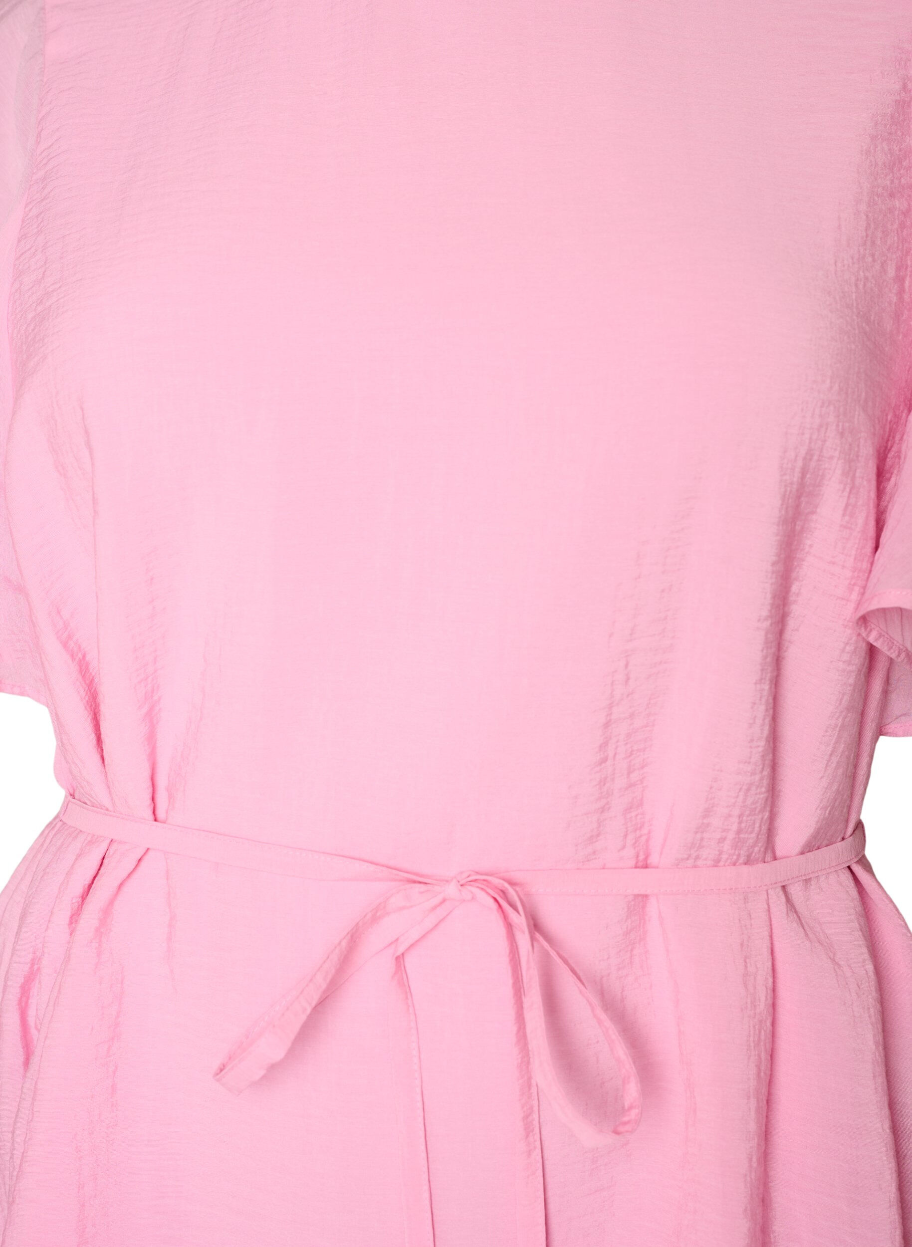 ZizziAnkellang kjole med flagrende ermer og knytebelte, Rosa, Packshot image number 2