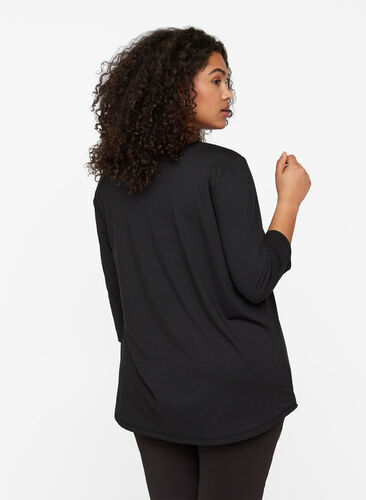 Treningsgenser med 3/4-ermer, Black, Model image number 1