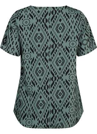 FLASH - Bluse med korte ermer og trykk, Balsam Graphic, Packshot image number 1