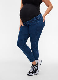 Jeggings med baklommer til gravide, Dark blue, Model