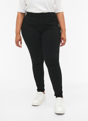 Slim fit bukser med lommer, Black, Model image number 3