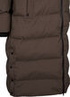 Lang vinterkåpe med hette, Brun, Packshot image number 3