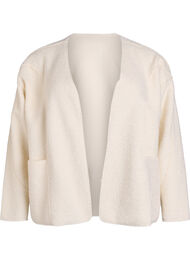 Loose fit cardigan med lommer, Vanilje