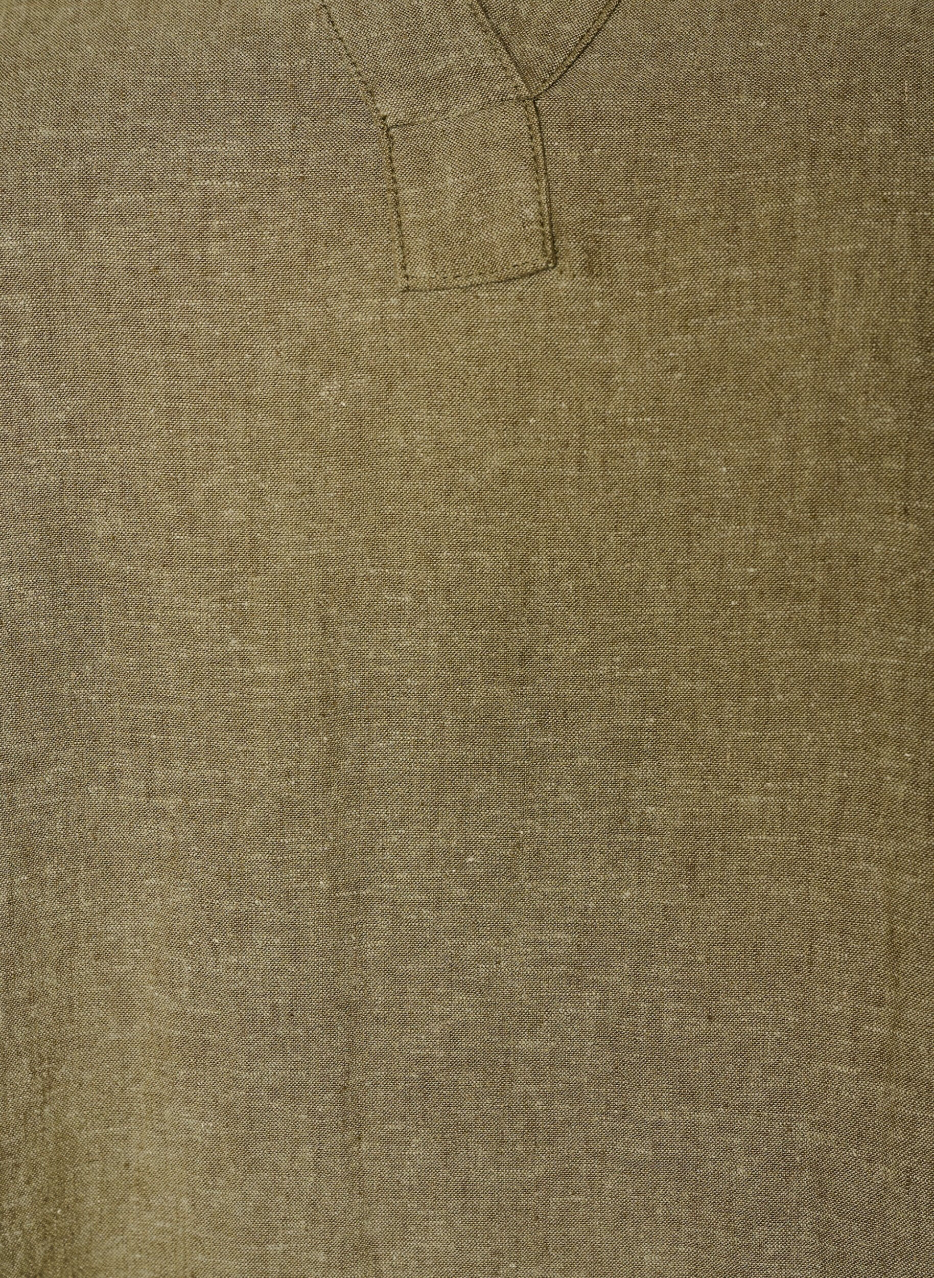 Zizzi Midikjole i lin og viskose med 1/2 ermer, Gr&oslash;nn, Packshot image number 2