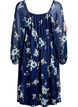 Chiffon festkjole med lange ermer, Bl&aring;, Packshot image number 1
