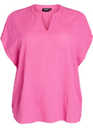 FLASH - Løs bluse med cap-ermer, Ibis Rose