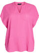 FLASH - Løs bluse med cap-ermer, Rosa, Packshot image number 0