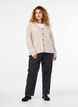 Strikket cardigan i merinoull, Pumice Stone Mel., Model image number 2