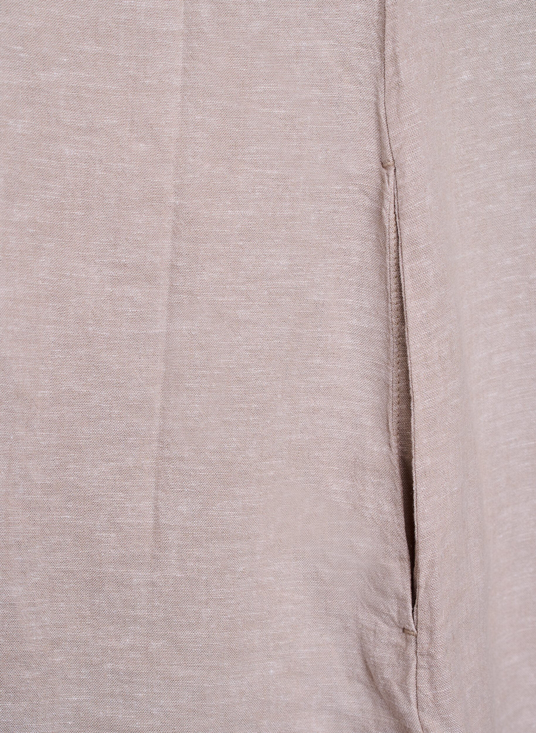 ZizziTunika i lin og viskose med A-form, Beige, Packshot image number 4