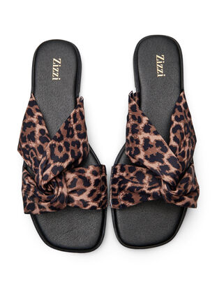 Zizzi Wide fit - Slip-in med kryssede satengstropper, Brun, Packshot image number 2
