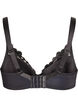 Vattert BH med bøyle og broderi, Svart, Packshot image number 1