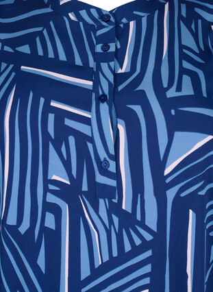 FLASH - Prikkete tunika med lange ermer, Medieval Blue AOP, Packshot image number 2