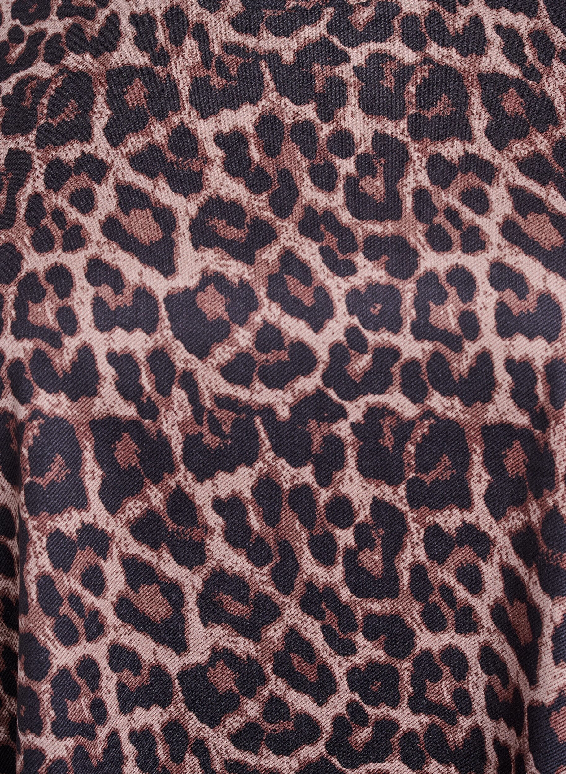 Zizzi FLASH - T-skjorte med leopardm&oslash;nster, Brun, Packshot image number 2