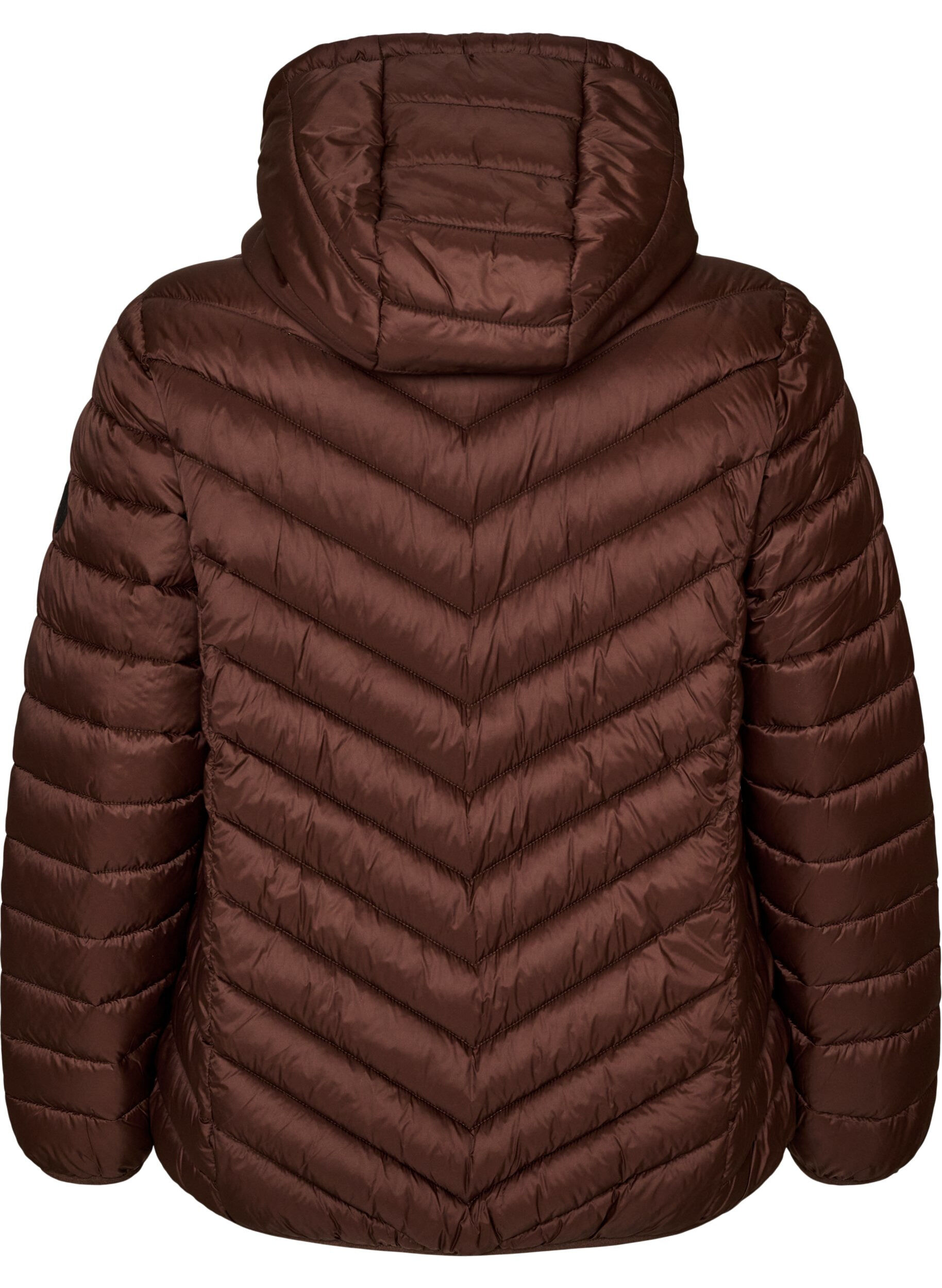 ZizziLett jakke med hette, Brun, Packshot image number 1
