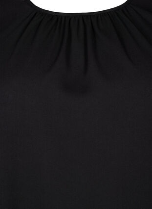 Bluse med lange ermer og heklede detaljer, Black, Packshot image number 2