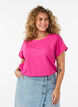 Kortermet T-skjorte i bomullsblanding, Rosa, Model image number 0