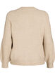 Cardigan i myk strikk med gullfargede knapper, Beige, Packshot image number 1