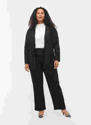 Bukse med vidde og lurex, Black w. Lurex, Model
