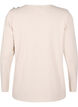 Bluse med dekorative knapper, Beige, Packshot image number 1