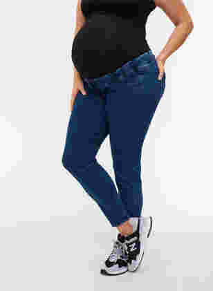 Jeggings med baklommer til gravide, Dark blue, Model