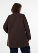 A-line k&aring;pe med gullknapper, Brun, Model image number 2