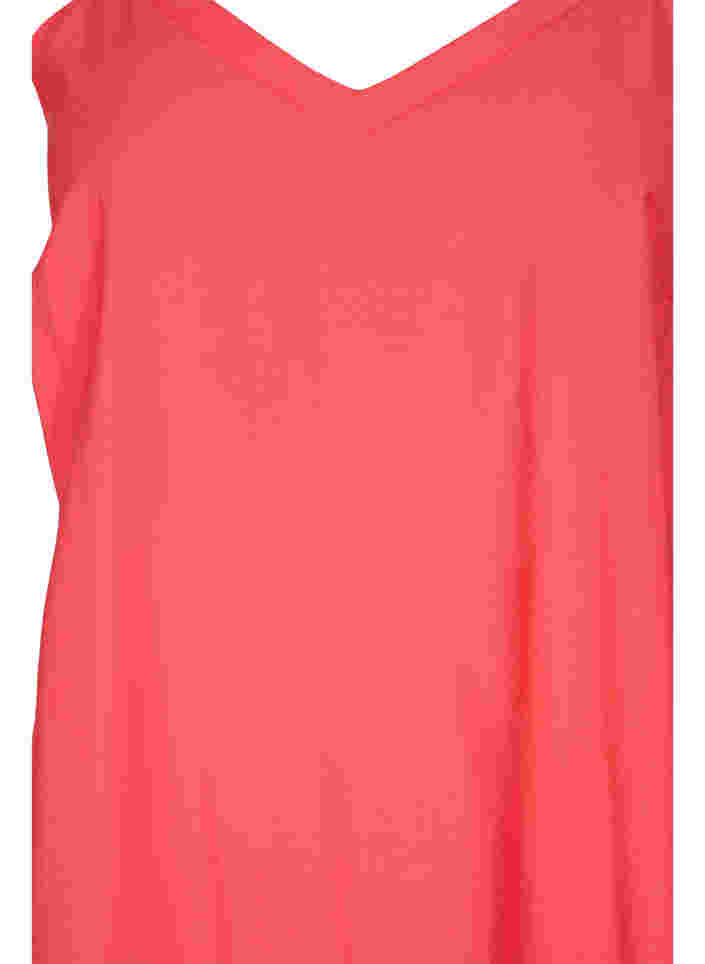 Ermeløs midikjole i viskose, Hibiscus, Packshot image number 2