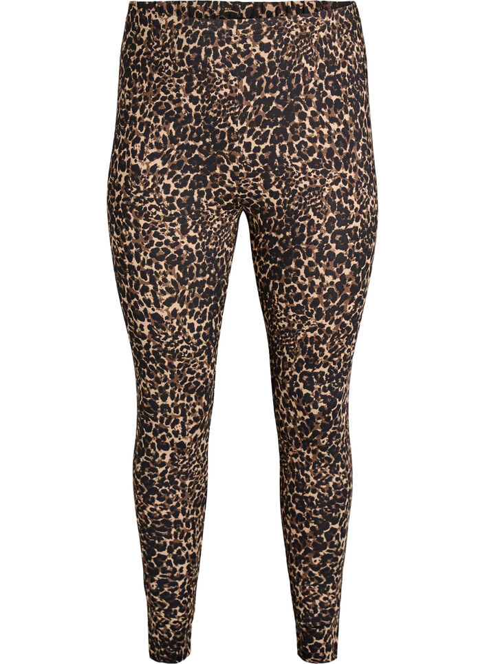 2-pack lange leggings med regular midje, Svart, Packshot image number 2
