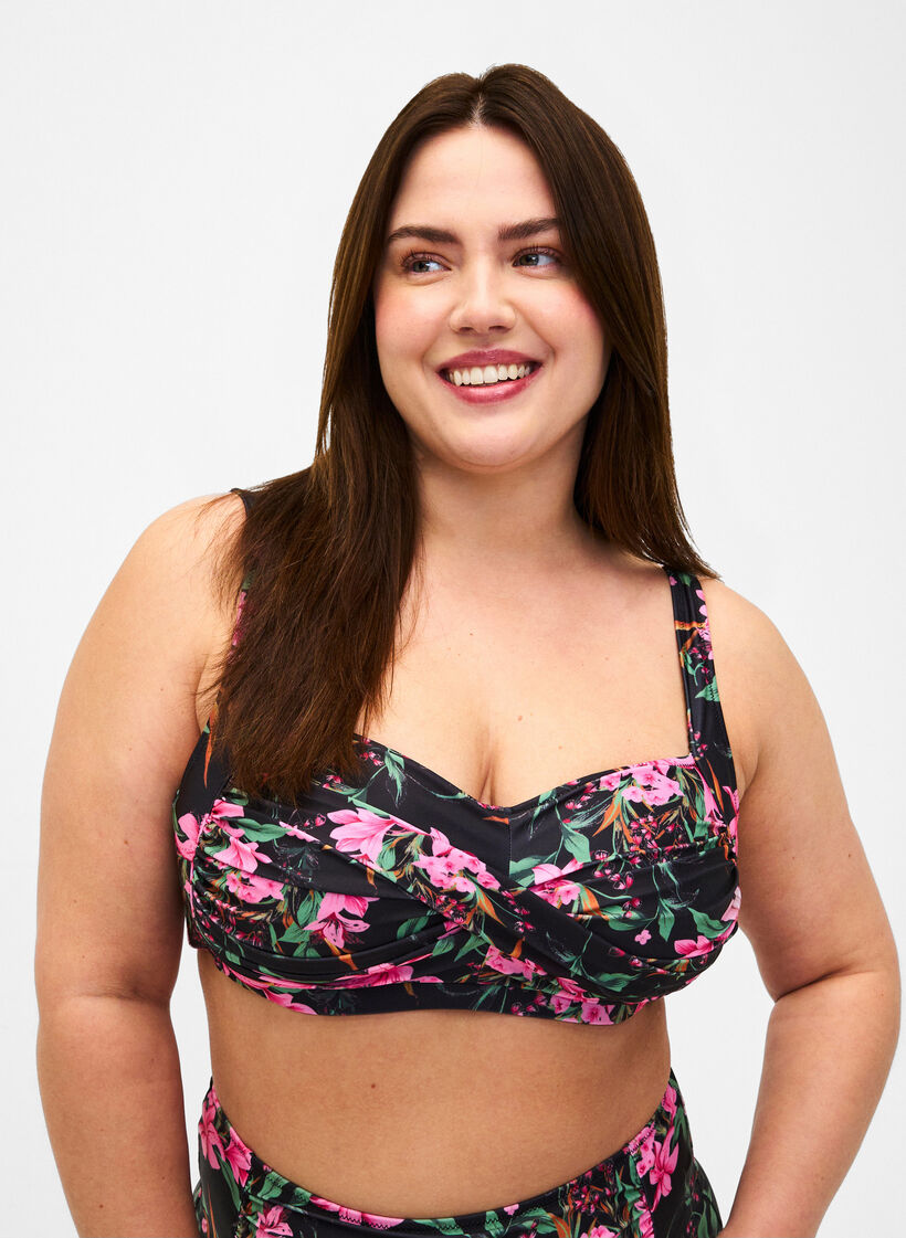 Mønstrete bikinioverdel, Palm Leaf AOP, Model image number 2